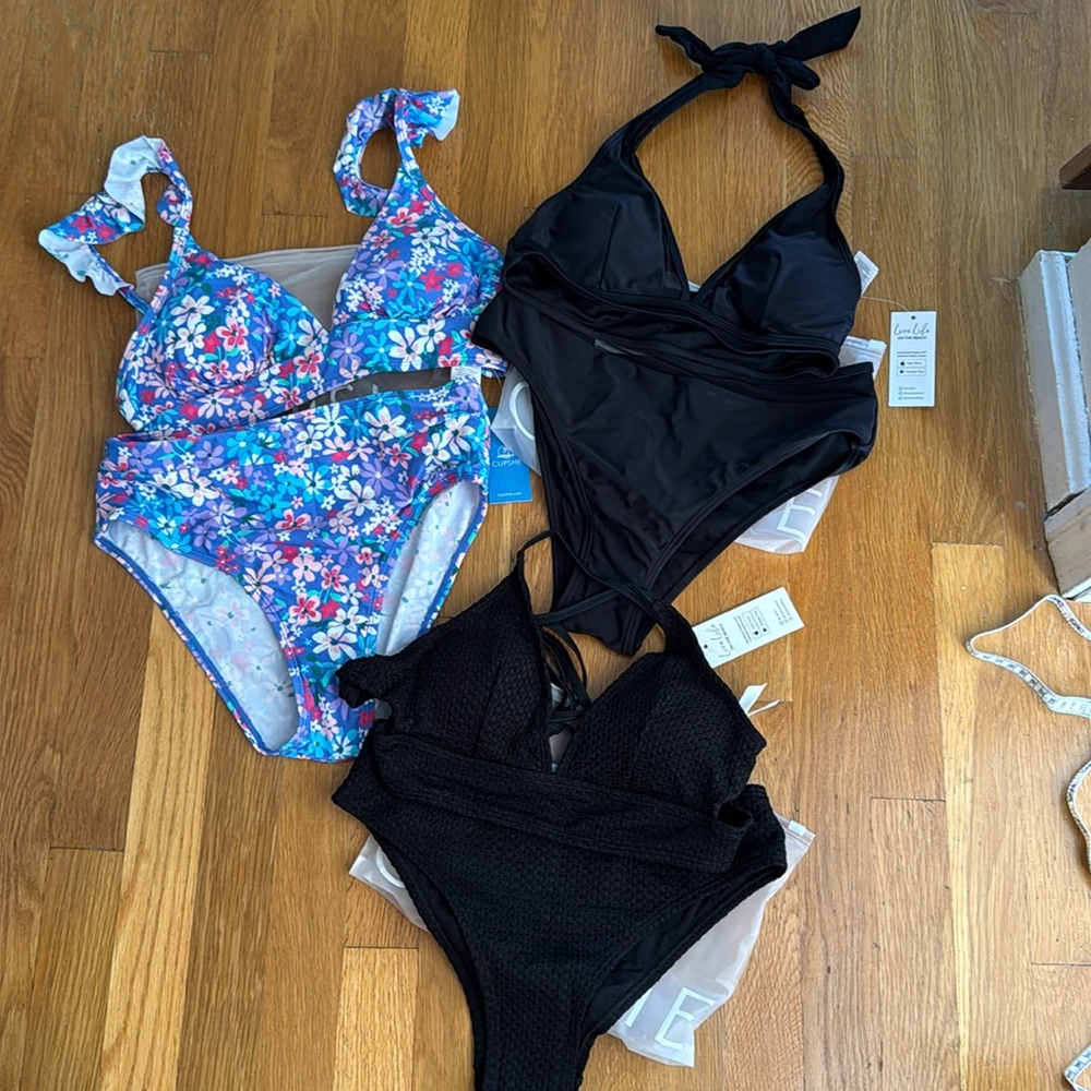 Three CUPSHE bathing suits NWT
